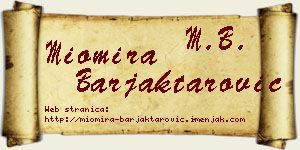 Miomira Barjaktarović vizit kartica